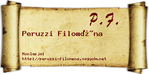 Peruzzi Filoména névjegykártya